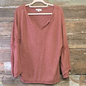 Umgee Mauve Textured Blouse